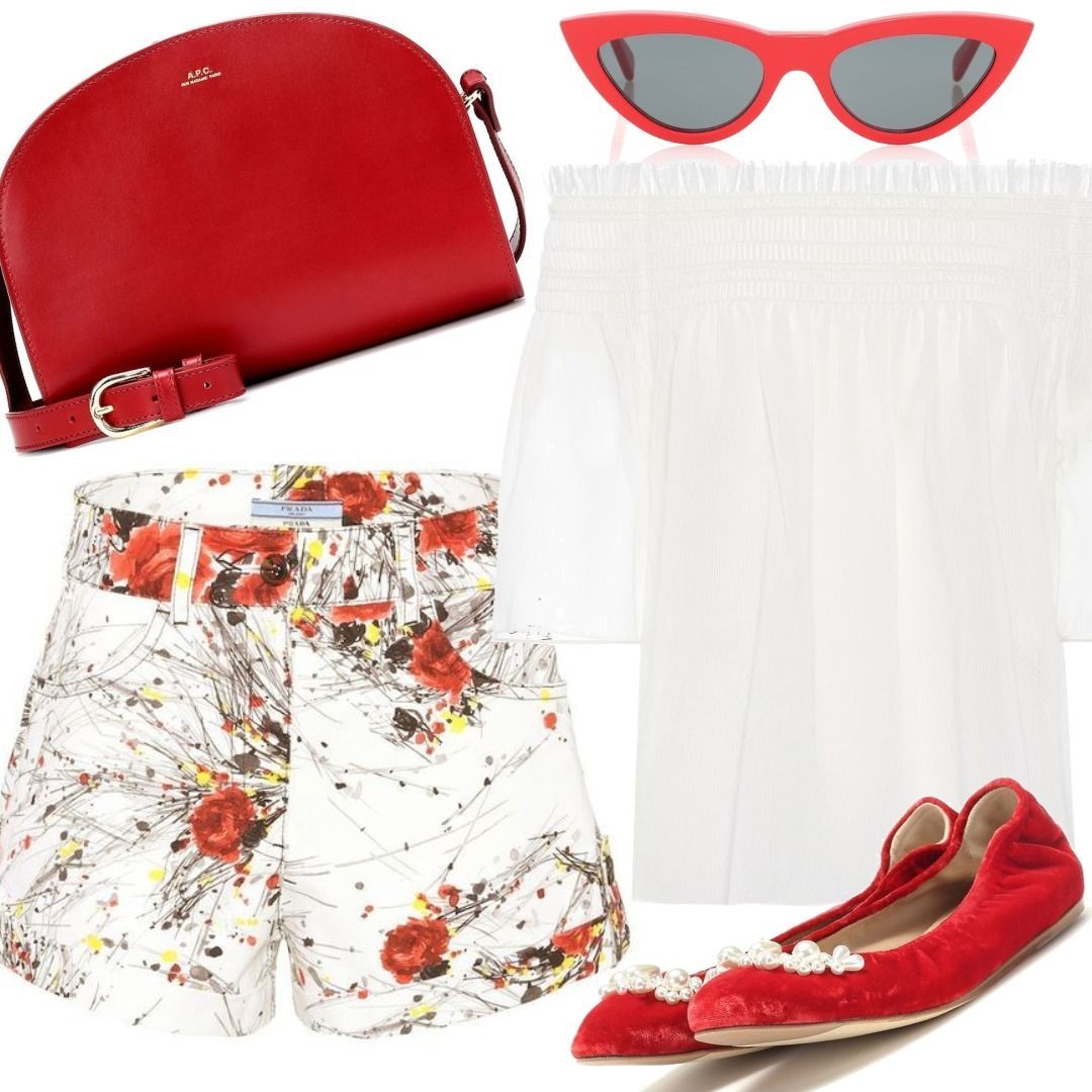 prada shorts and t shirt set