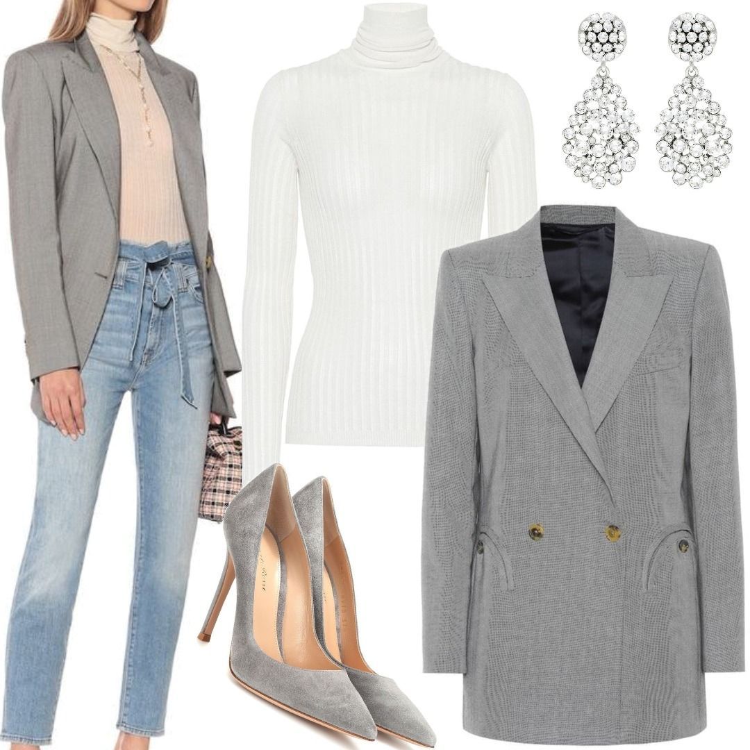 Blazé Milano Everyday wool blazer Gray Outfit for Womenoutfits for ...