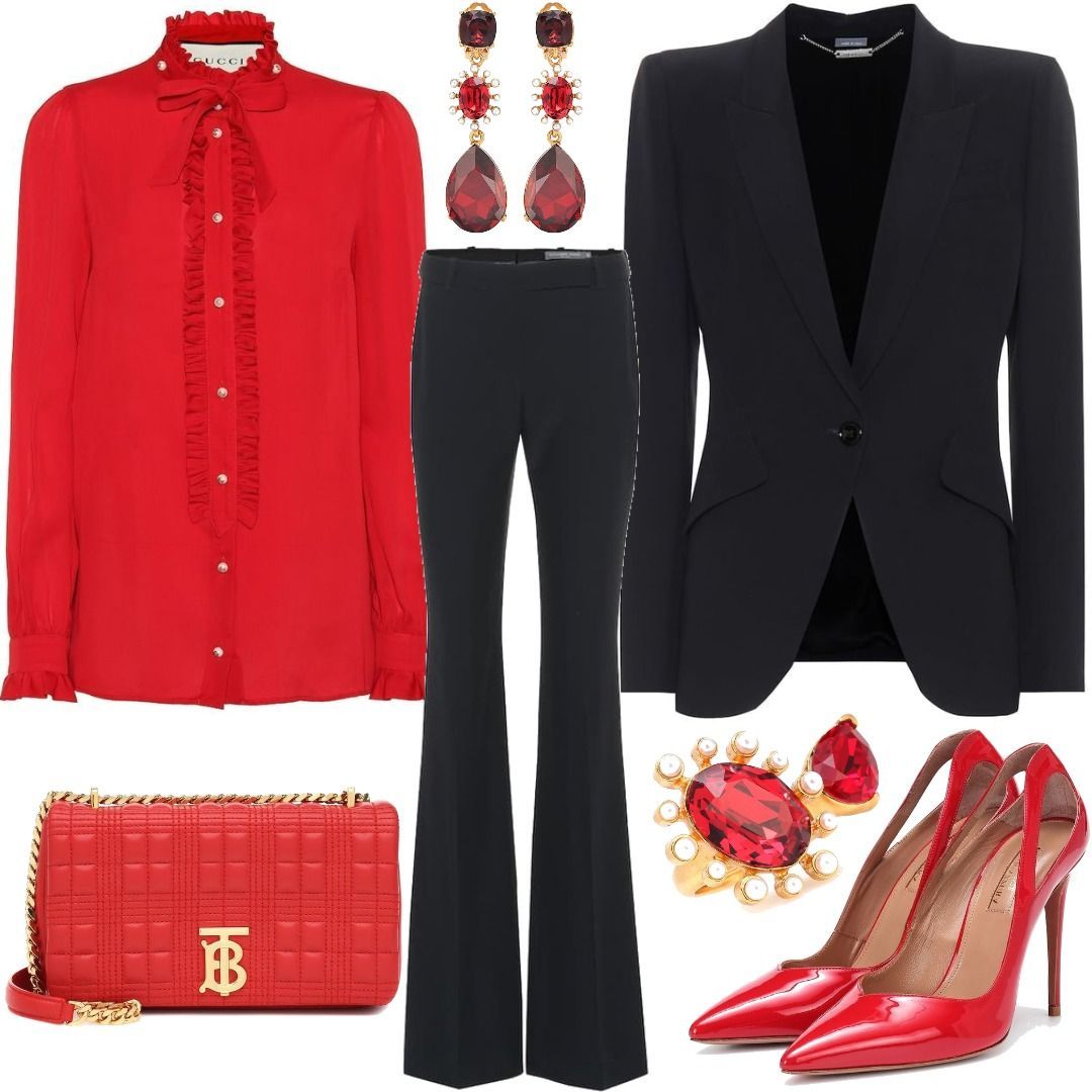 Gucci Embellished silk blouse Red Outfit for Womenoutfits for purchase ...