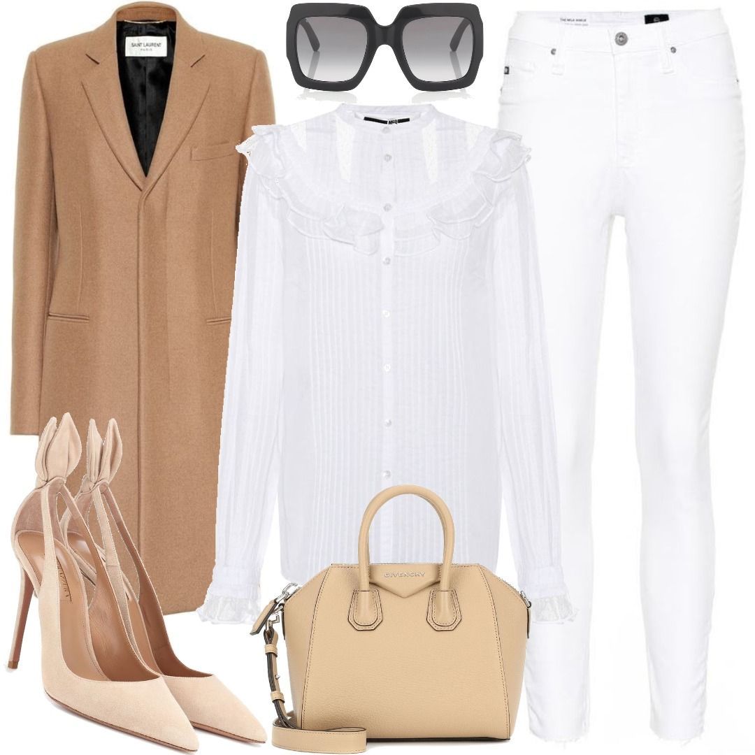 Saint Laurent Camel hair coat Beige Outfit for Womenoutfits for ...