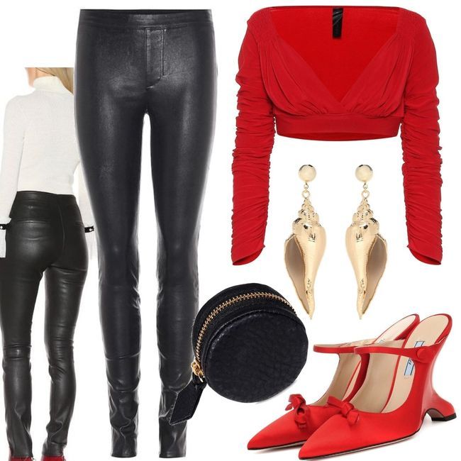 Helmut Lang Leather trousers Outfit for Womenoutfits for purchase on ...