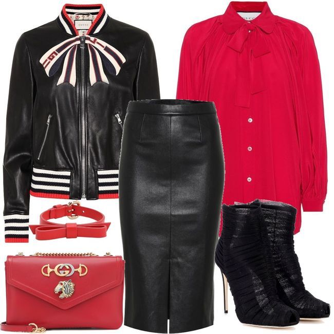 Gucci Leather bomber jacket Black Women Outfit for Womenoutfits for ...