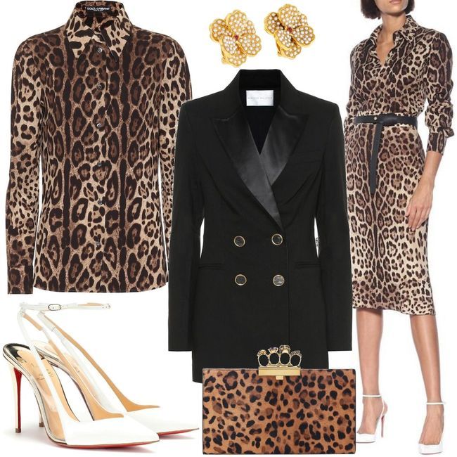 olce & Gabbana Leopard-print silk shirt Brown Outfit for Womenoutfits ...