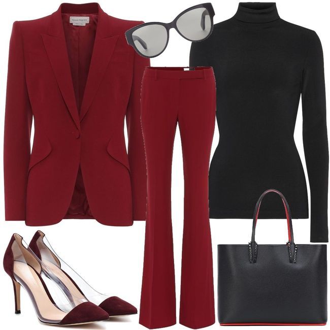Alexander McQueen CrÃªpe blazer Red Outfit for Womenoutfits for ...